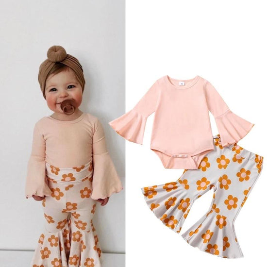 Fall + Flare Daisy Bellbottom Set