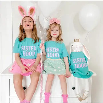 Pink & Blue Sister Hood Tee