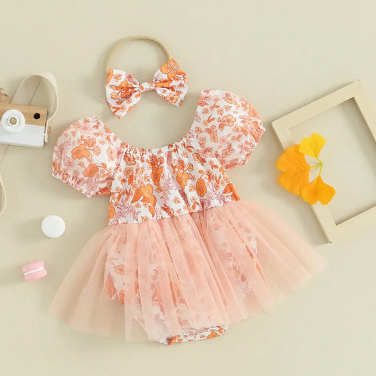 She's Sweet as a Peach! Floral Romper