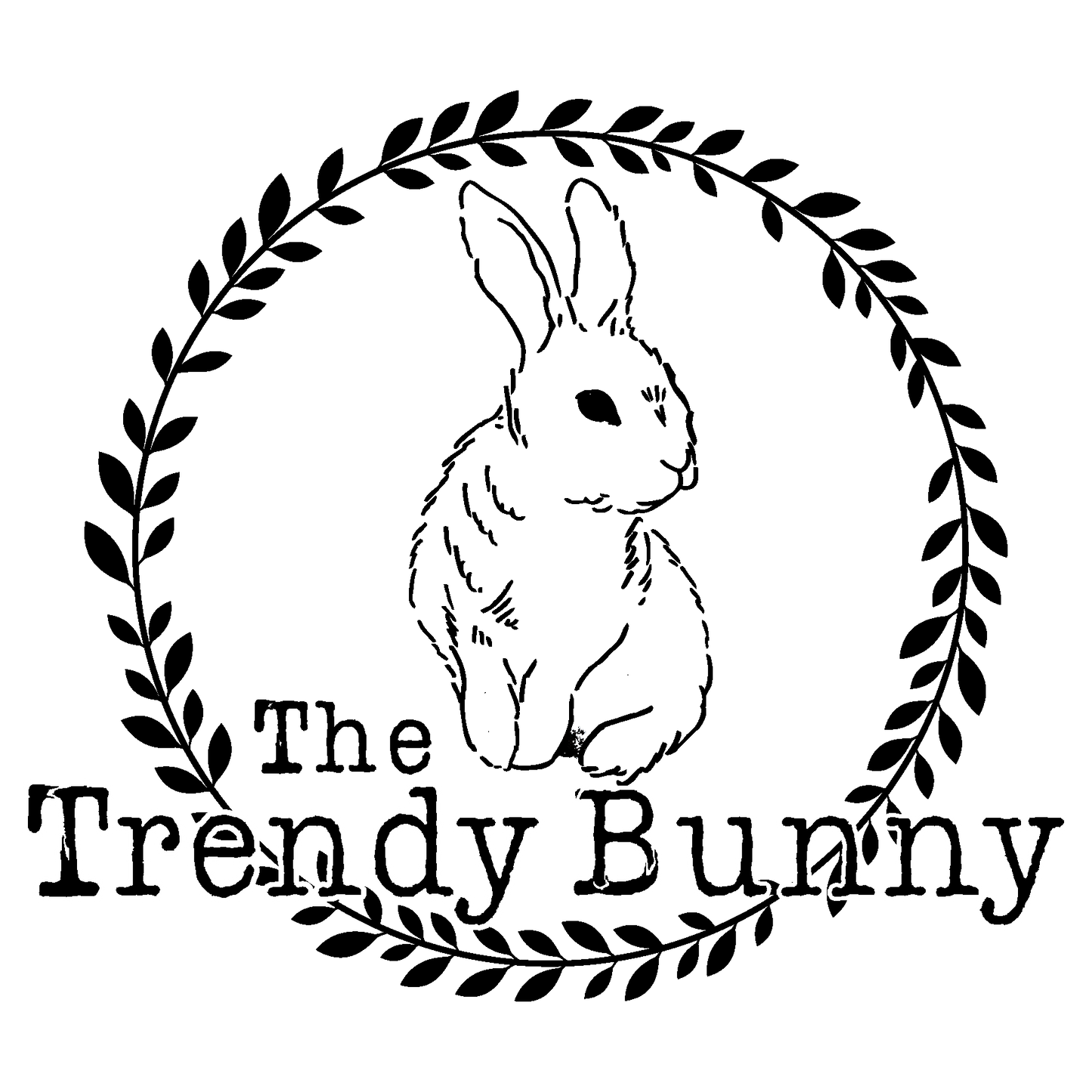 Trendy Bunny Studio logo, representing a playful and inviting children's boutique and event space for families in Greensburg, PA.