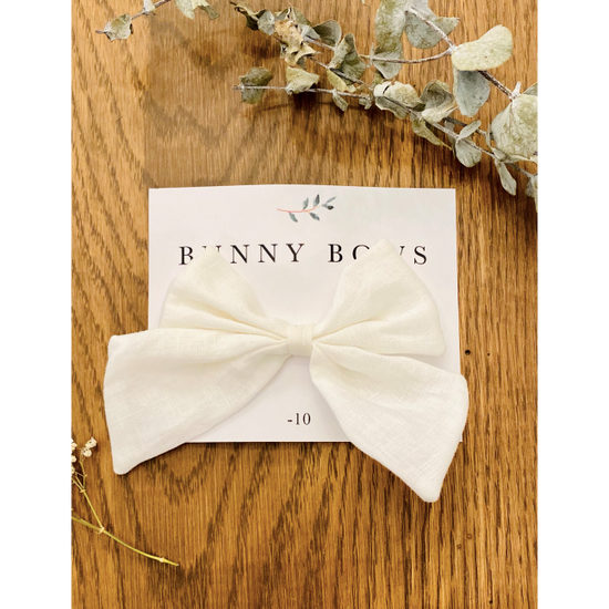 Bunny Bows Medium Long Tail Canvas Bow