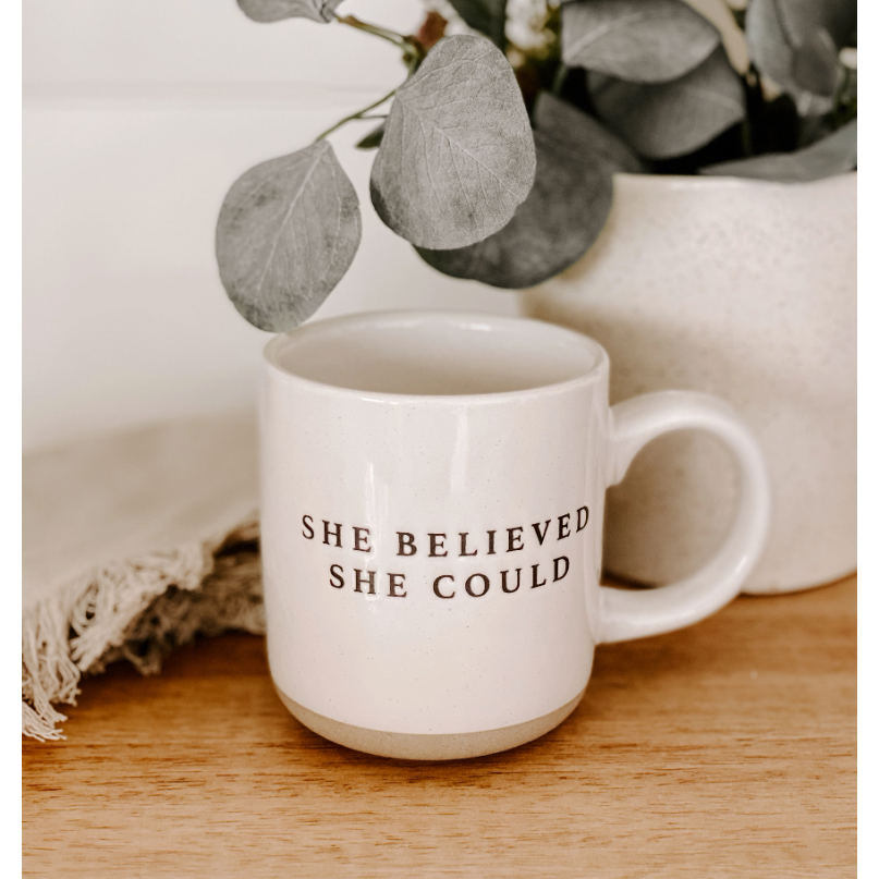 She Believed She Could Stoneware Mug