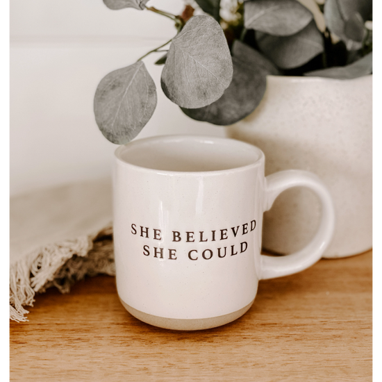 She Believed She Could Stoneware Mug