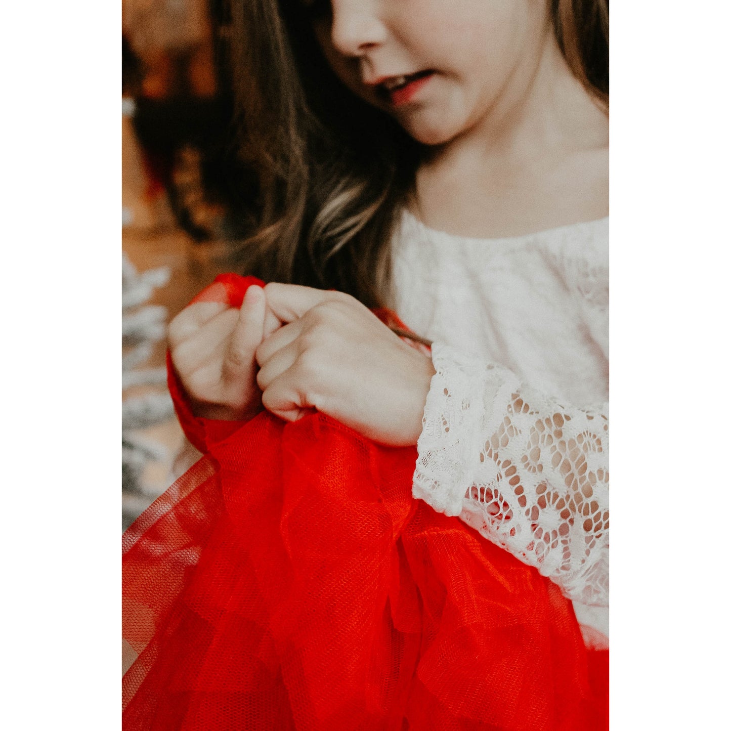 Pretty Poinsettia Tulle Dress